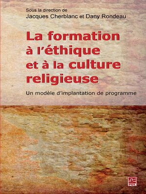 cover image of La formation à l'éthique et à la culture religieuse